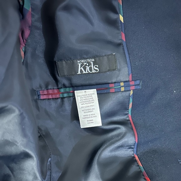 Big boys Nordstrom suit jacket. Good condition. First top button missing. - Picture 2 of 7